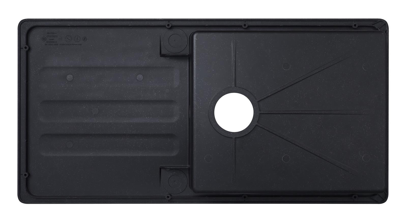 Liquida VG10BL 1.0 Bowl Composite Reversible Inset Black Kitchen Sink With Waste